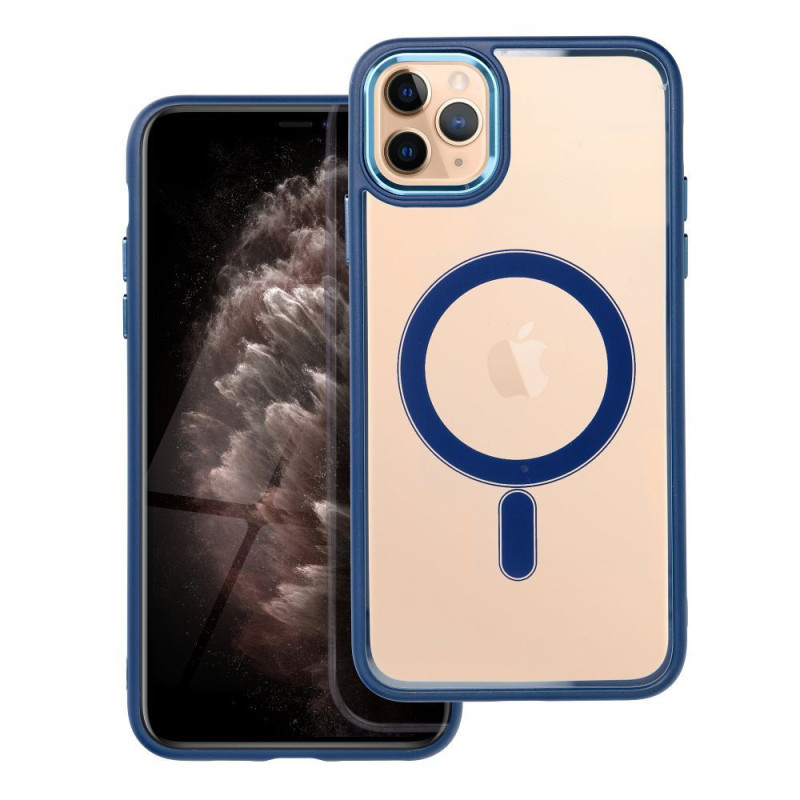 Case for iPhone 11 PRO MAX Color Edge Mag Cover compatible with MagSafe blue