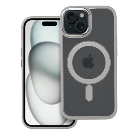 Case for iPhone 15 Color Edge Mag Cover compatible with MagSafe titanium-gray