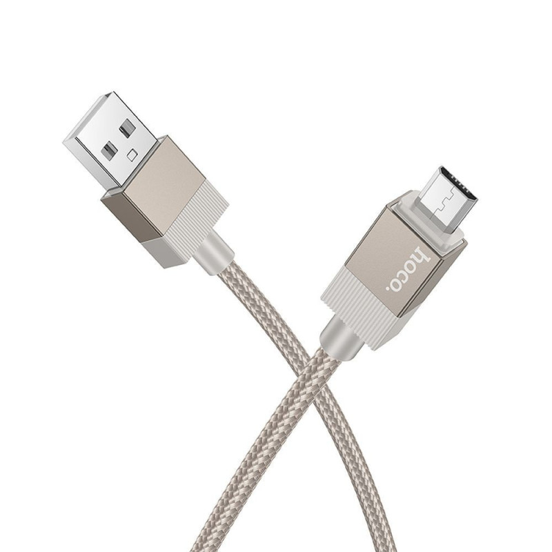 Cable USB A to Micro USB Hoco 2,4A 1 m X110 gold Cable USB A to Micro USB Hoco 2,4A 1 m X110 gold
