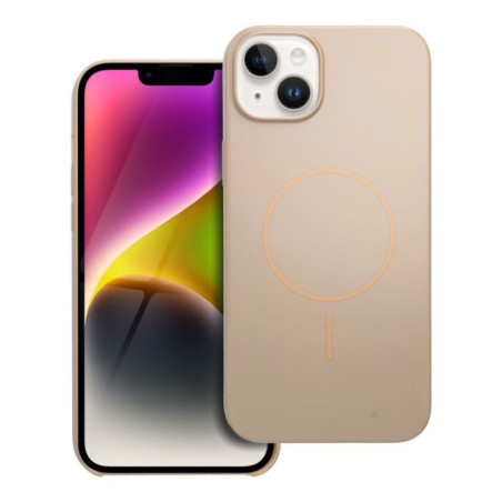 Case for iPhone 14 PLUS Glossy Mag Cover compatible with MagSafe desert gold