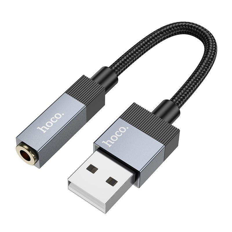 Adapter AUX USB A (male) to Jack 3,5 mm (female) Hoco UPA32D black Adapter AUX USB A (male) to Jack 3,5 mm (female) Hoco UPA32D black