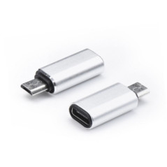 Adapter Typ C (female) to Micro USB (male) silver