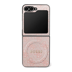 GUESS case for SAMSUNG Z Flip7 compatible with MagSafe GUHMZF7P4MSEGCP (Magnetic 4G PU W/ Classic) pink