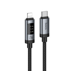 Data Cable with digital display USB C to Lightning Hoco PD 27W 1