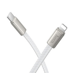 Flat Cable USB C to Lightning Hoco PD 30W 1 m X125 white