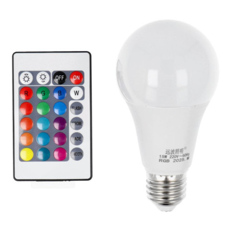 Light  bulb LED RGB 15W E27 A65 multicolor