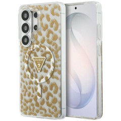 GUESS case for SAMSUNG S26 Ultra GUHMS26LHLEGTGLW (Magnetic IML Leopard Print Triangle) brown