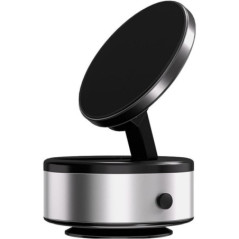 Electric vacuum suction car holder compatible with MagSafe silver