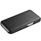 iCARER CURVED EDGE FOLIO ECHTLEDER schwarz für Apple iPhone 13