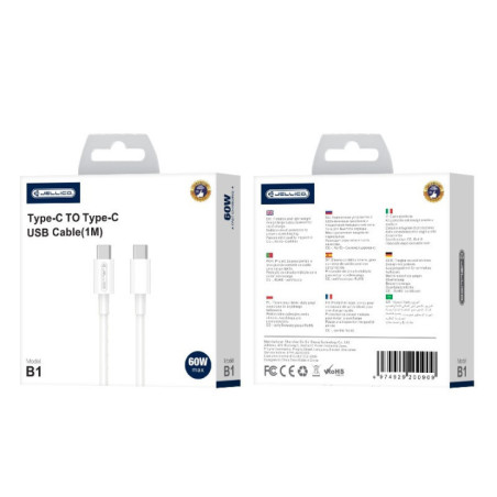 Kabel USB-C - USB-C 100cm Jellico B1 60W PD