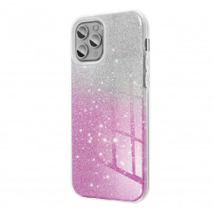 BACK-CASE SHINING GLITTER silver/pink für APPLE iPhone 14 Pro