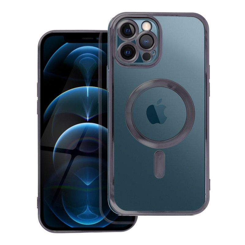 Case for iPhone 12 PRO MAX Electro Mag Cover compatible with MagSafe black Case for iPhone 12 PRO MAX Electro Mag Cover compatible with MagSafe black