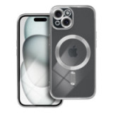 Case for iPhone 15 Electro Mag Cover compatible with MagSafe silver