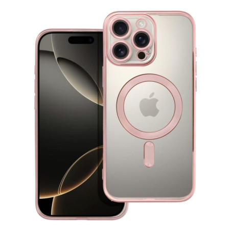 Case for iPhone 16 PRO MAX Electro Mag Cover compatible with MagSafe gold-rose