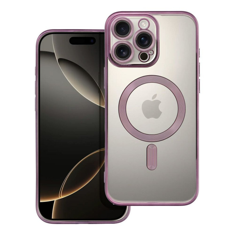 Case for iPhone 16 PRO MAX Electro Mag Cover compatible with MagSafe purple