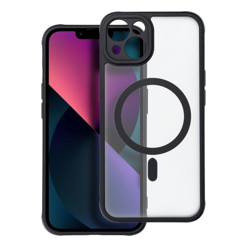 Case for iPhone 13 Full Matte Mag Cover compatible with MagSafe black