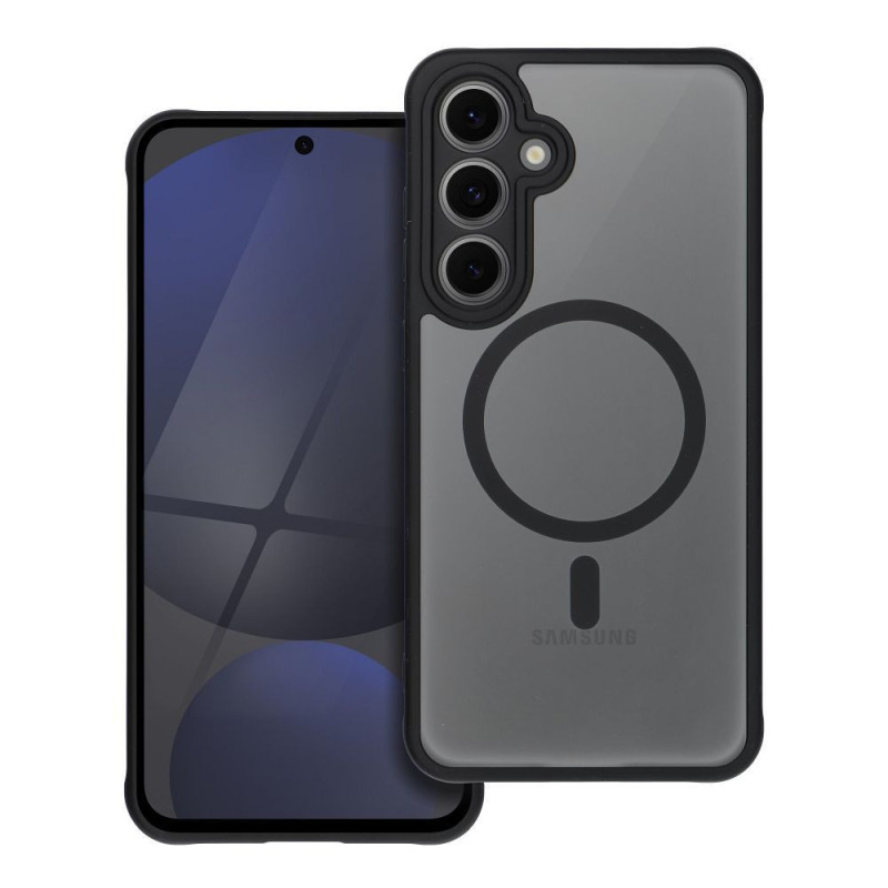 Case for Samsung S24 FE Full Matte Mag Cover compatible with MagSafe black