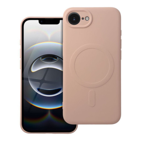 Case for iPhone 16e Silicone Mag Cover compatible with MagSafe pink