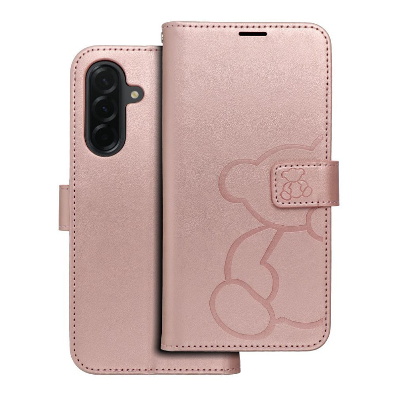 Flip case for Samsung A36 5G Mezzo Book teddy bear rose gold Flip case for Samsung A36 5G Mezzo Book teddy bear rose gold