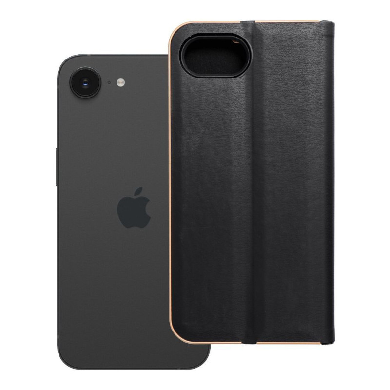 LUNA Book Gold for IPHONE 16e (SE 4 2025) black