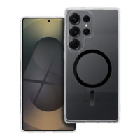 Case for Samsung S25 ULTRA Drop Glue Colorful Ring Mag Cover compatible with MagSafe black