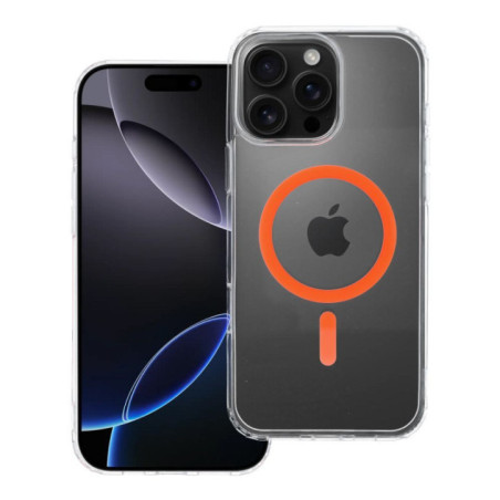 Case for iPhone 16 PRO MAX Drop Glue Colorful Ring Mag Cover compatible with MagSafe orange