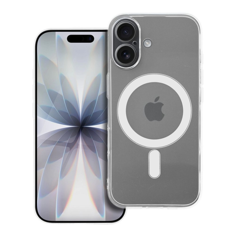 Case for iPhone 17 Clear Case 2 mm Mag Cover compatible with MagSafe (camera protection) transparent