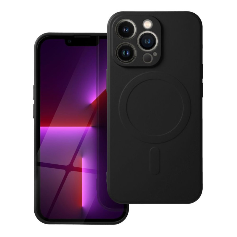 Case for iPhone 17 PRO MAX Silicone Mag Cover compatible with MagSafe black