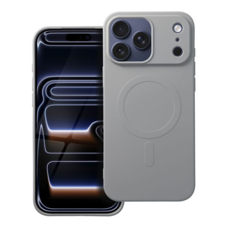 Case for iPhone 17 PRO MAX Silicone Mag Cover compatible with MagSafe (big hole) titanium