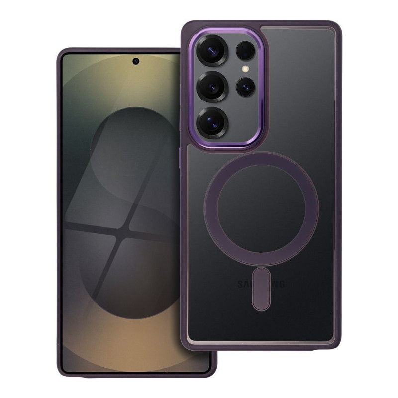 Case for Samsung S25 ULTRA Color Edge Mag Cover compatible with MagSafe purple