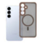 Case for Samsung S25 PLUS Full Matte Mag Cover compatible with MagSafe brown