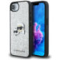 KARL LAGERFELD case for IPHONE 16e (SE 4 2025) KLHCPSE4PFGKCPS (Fixed Glitter W/ Ikonik Metal Pin) silver