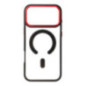 Case for iPhone 17 PRO MAX Color Edge Mag Cover compatible with MagSafe black-red