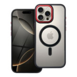 Case for iPhone 16 PRO MAX Color Edge Mag Cover compatible with MagSafe black-red