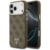 GUESS case for IPHONE 17 Pro Max compatible with MagSafe GUHMP17XP4TSRCMW (PU 4G W/Triangle Logo SL) brown