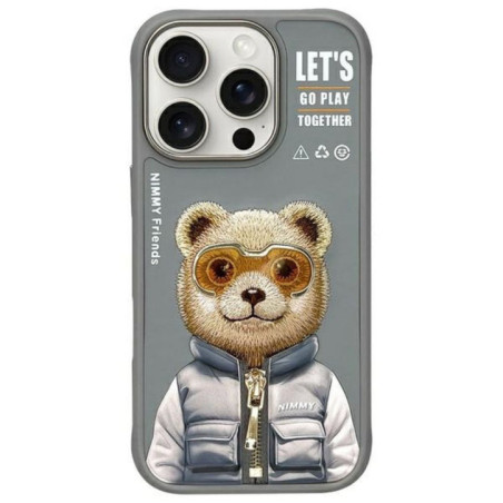 NIMMY case COOL&CUTE 2.0 Bear for IPHONE 16 Pro Max gray