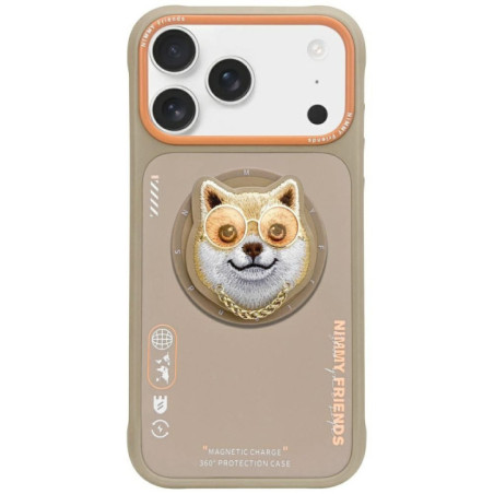 NIMMY case GLASSES COOL DOG compatible with MagSafe for IPHONE 17 Pro Max beige