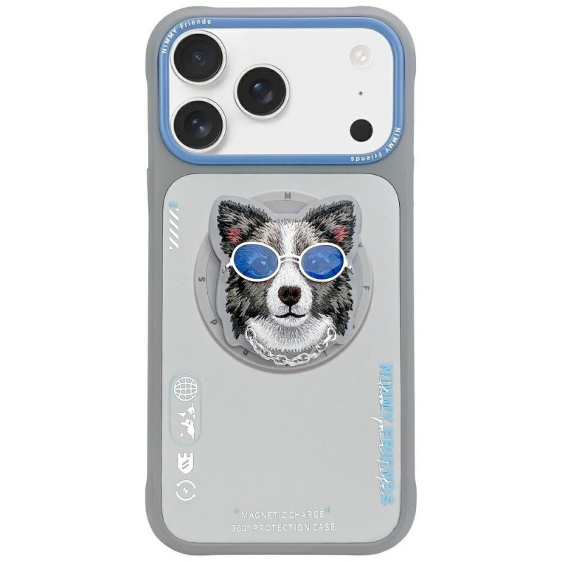 NIMMY case GLASSES COOL DOG compatible with MagSafe for IPHONE 17 Pro Max gray NIMMY case GLASSES COOL DOG compatible with MagSafe for IPHONE 17 Pro Max gray
