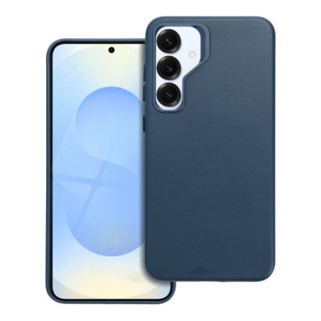 Case for Samsung S25 PLUS Leather Mag Cover compatible with MagSafe blue