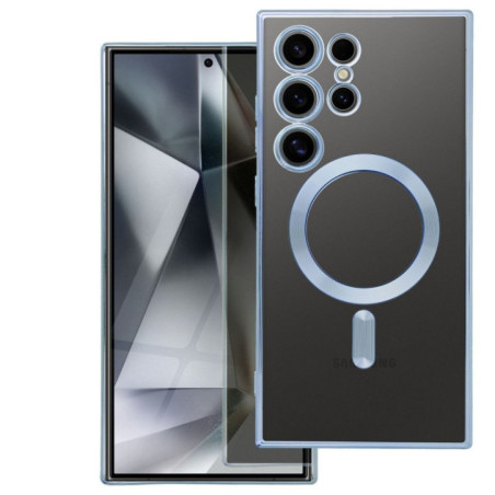 Case for Samsung A27 Electro Mag Cover case compatible with MagSafe blue