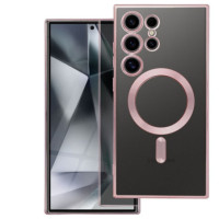 Case for Samsung A27 Electro Mag Cover case compatible with MagSafe rose gold