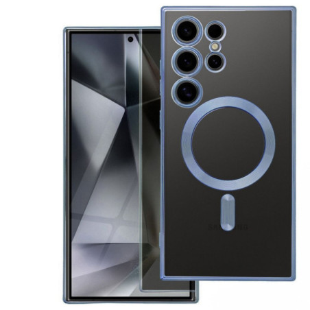 Case for Samsung A27 Electro Mag Cover case compatible with MagSafe titanium blue