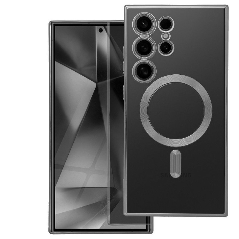 Case for Samsung A27 Electro Mag Cover case compatible with MagSafe titanium grey