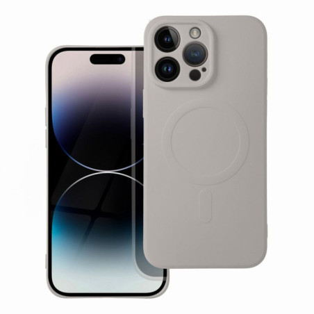 Case for Samsung A27 Silicone Mag Cover compatible with MagSafe grey titatnium