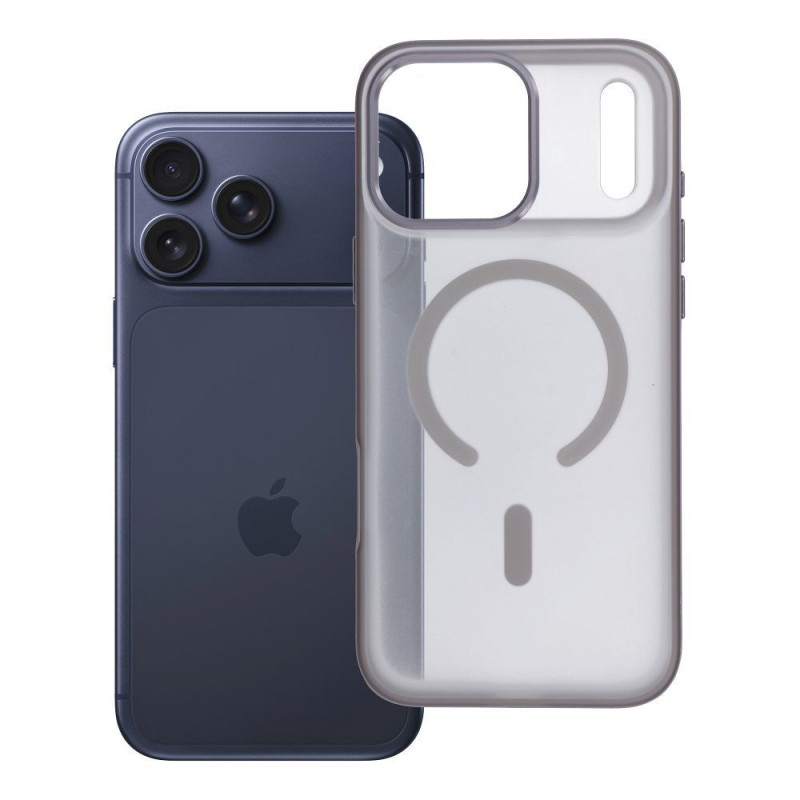 Case for iPhone 17 PRO MAX Flexline Mag Cover compatible with MagSafe gray