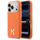 KARL LAGERFELD case for IPHONE 17 Pro compatible with MagSafe KLHMP17L5PGFKHGO (PU FW W/ KHead Logo) orange