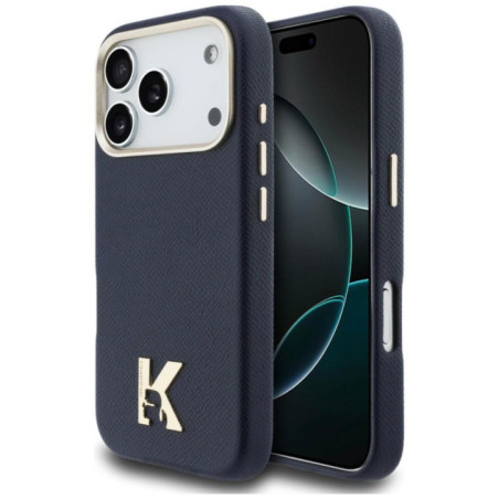 KARL LAGERFELD case for IPHONE 17 Pro compatible with MagSafe KLHMP17L5PGFKHGB (PU FW W/ KHead Logo) blue