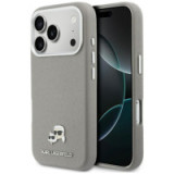KARL LAGERFELD case for IPHONE 17 Pro compatible with MagSafe KLHMP17L6PFKCLG (PU FW W/ K&C Head Pin) gray
