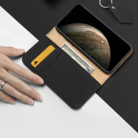 DUX DUCIS Wish Genuine Leather Bookcase type case für Apple iPhone 11 Pro black