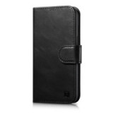 FLIPCASE iCarer Oil Wax Leather Flip Cover Anti-RFID black für Apple iPhone 14 Pro